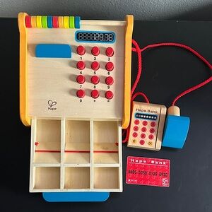Wooden Hapr Cash Register Toy - Multicolor